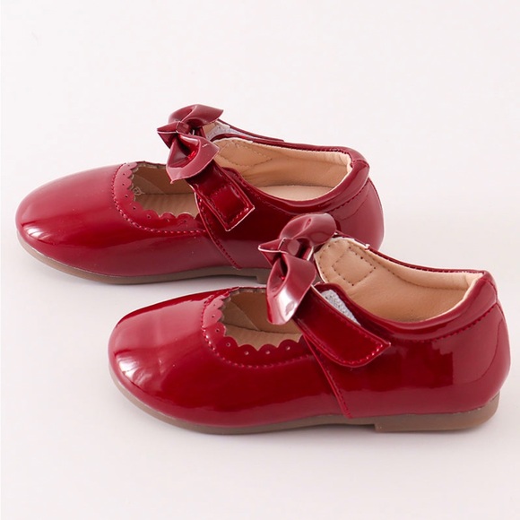 Boutique Abby & Evie Little girls Maroon Patent Mary Jane Party Shoes US 6-13 - Picture 4 of 7